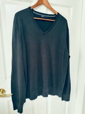Banana Republic Black Silk Cashmere Cotton Lightweight Sweater Men's XL